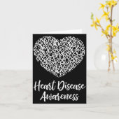 American Heart Month Suprt Tees Co Heart Disease A カード (黄色い花)