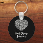 American Heart Month Suprt Tees Co Heart Disease A キーホルダー (正面)