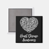 American Heart Month Suprt Tees Co Heart Disease A マグネット (正面/裏面)