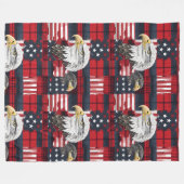 American Heritage Blanket Eagle Pride Throw フリースブランケット (正面(横))
