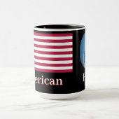 American Hero Patriotic USA Flag Personalized Mug マグカップ (中央)