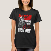 American History Begins With Native History Tシャツ (正面)