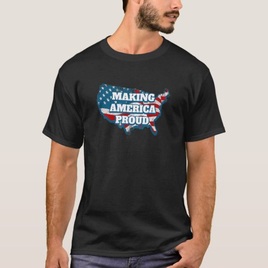 American Huh 4 of 7月Independence Fourth of Ju Tシャツ (正面)
