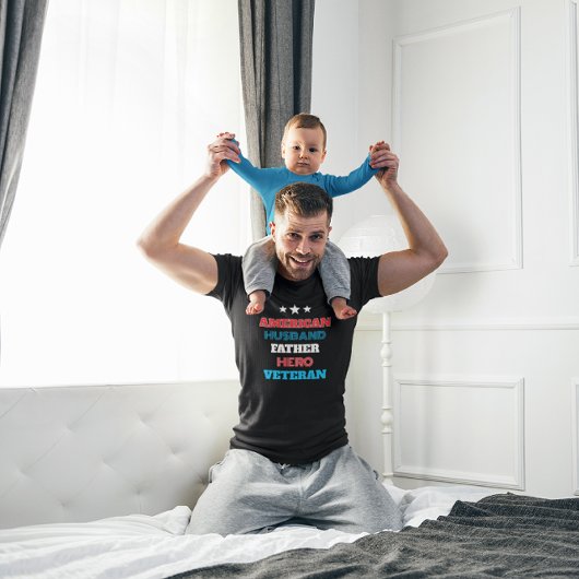 American Husband Father Hero Veteran | Patriotic Tシャツ