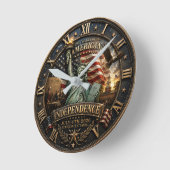 American Independence 250 Years July 4th 2026 ラウンド壁時計 (傾斜)