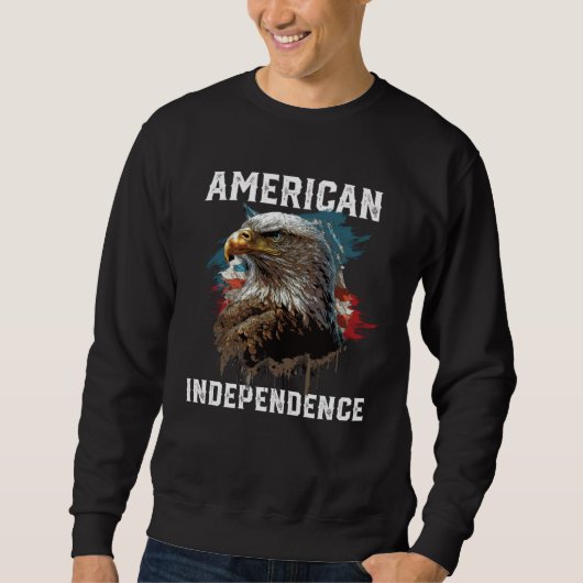 American Independence American Bald Eagle 4th of J スウェットシャツ (正面)