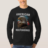 American Independence American Bald Eagle 4th of J Tシャツ (正面)
