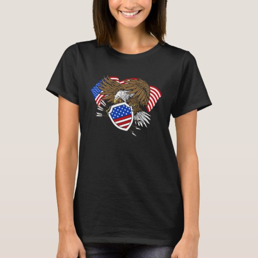 American Independence Eagle US Citizens Tシャツ (正面)