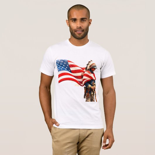 american indian soldier tシャツ (正面フル)