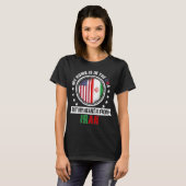 American Iranian Flag Heart Iran American Patriot Tシャツ (正面フル)