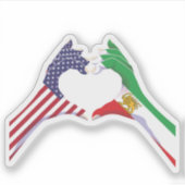 American Iranian Unity Heart with Lion and Sun シール (正面)
