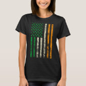 American Ireland Flag Shamrock Irish Patricks Day  Tシャツ (正面)