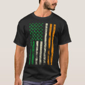 American Ireland Flag Shamrock Irish Patricks Day  Tシャツ (正面)