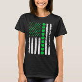 American Irish Flag Shamrock Lucky St Patricks Day Tシャツ (正面)