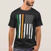 American Irish Flag Shamrock St Patrick's Day Luck Tシャツ (正面)