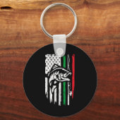 American Italian B Fishing Flag For Fisherman Ital キーホルダー (正面)