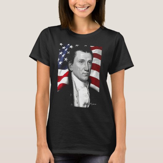American james monroe Eyes Flag Country Tシャツ (正面)