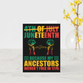American Junetifyは私の独立記念日1 カード (黄色い花)