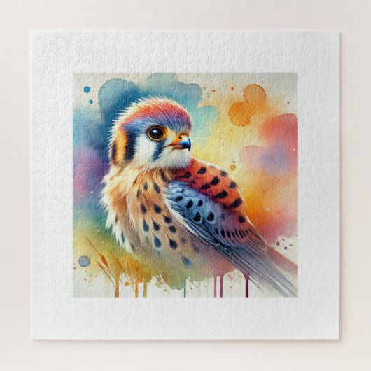 American Kestrel 160724AREF106 - Watercolor ジグソーパズル (縦)