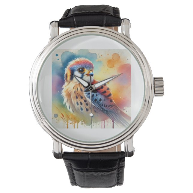 American Kestrel 160724AREF106 - Watercolor 腕時計 (正面)