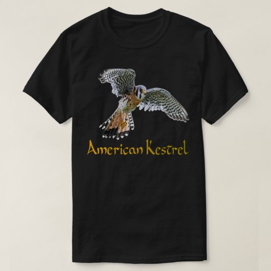 American Kestrel Beautiful Birds  Tシャツ (デザイン正面)
