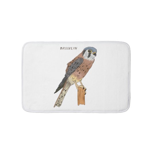 American Kestrel bird illustration バスマット (正面)
