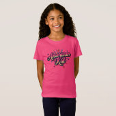 American Kid | 愛国心あふれる若者とアメリカのプライドデザイン Tシャツ (正面フル)