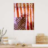American Liberty Collage – フォトアートポスター ポスター (キッチン)