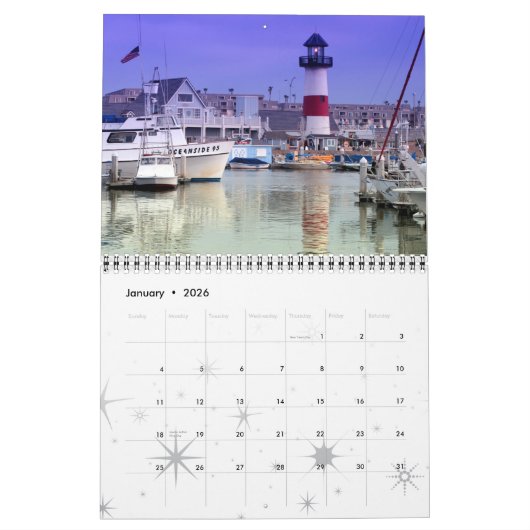American Light house Calendar by DJ Florek カレンダー (1月 2026)