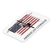 American Lineman Flag – Electrician & Utility Work マグネット (左側)