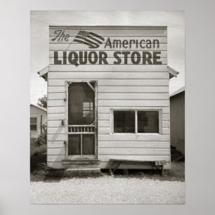 American Liquor Store, 1943.ヴィンテージ写真 ポスター