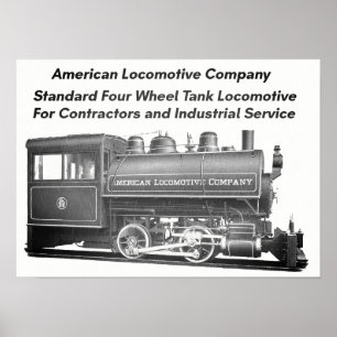American Locomotive Company 0-4-0 T ポスター
