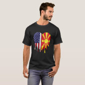 American Macedonian Heritage Month Macedonia Flag  Tシャツ (正面フル)