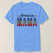 American Mama 4th Of July Leopard Fourth Of July M Tシャツ (デザイン正面)