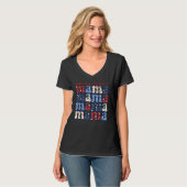 American Mama Mom Life Patriotic 4th Of July Ameri Tシャツ (正面フル)