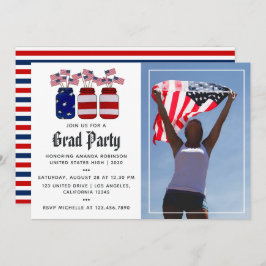 American Mason Jars卒業写真 招待状