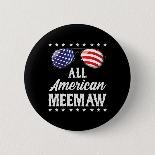 American Meemaw 4Th Of 7月の独立記念日Patri 缶バッジ (正面)