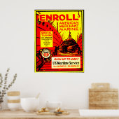 American Merchant Marine – 今すぐ登録！ ポスター (キッチン)
