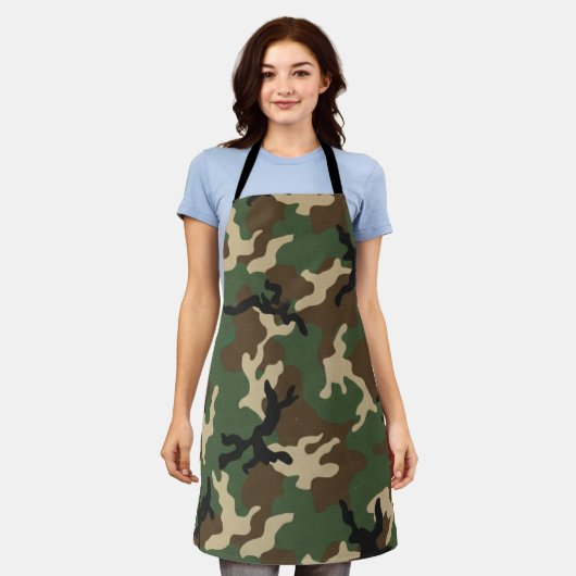 American Military Camouflage Pattern エプロン (着用した状態)