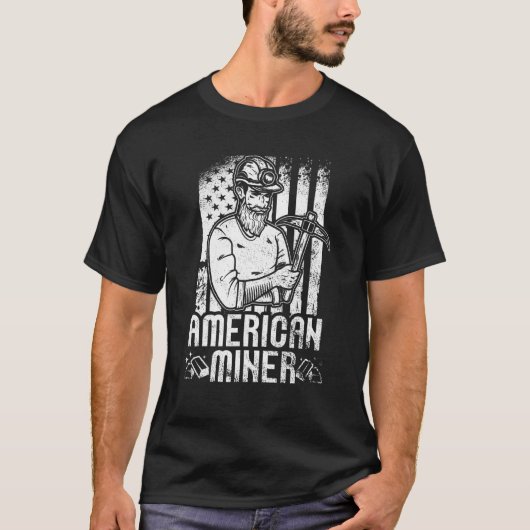 American Miner Aurum Miner Miner Miner Mine Prospe Tシャツ (正面)