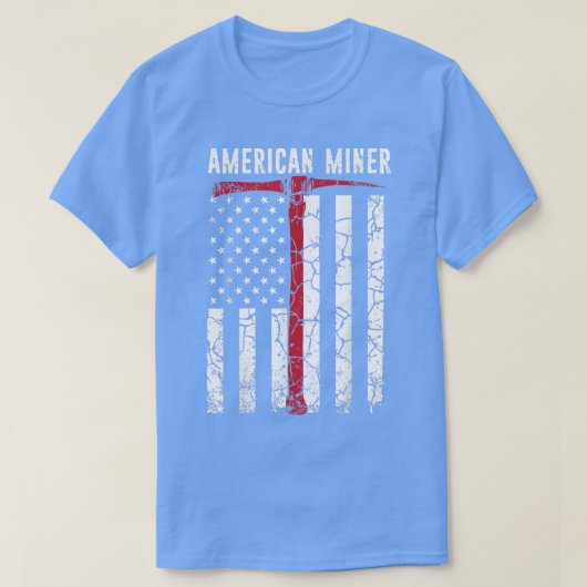 American Miner Coal Gold  Tシャツ (デザイン正面)