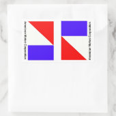 AMERICAN MOTORS CORPORATIONロゴの改訂版 長方形シール (バッグ)