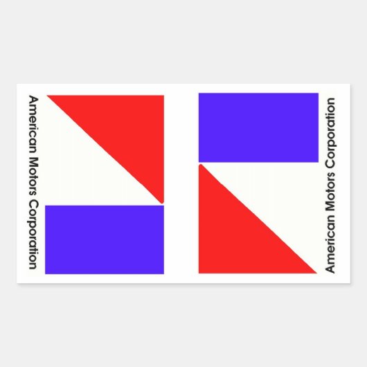 AMERICAN MOTORS CORPORATIONロゴの改訂版 長方形シール (正面)