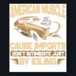 American Muscle ポスター<br><div class="desc">A vintage classic car poster perfect for decorating your home,  garage,  office,  or studio. This retro automotive artwork is ideal for car enthusiasts,  collectors,  and anyone who appreciates timeless classic car culture.</div>