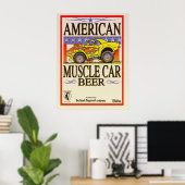 american muscle car beer poster ポスター (ホームオフィス)