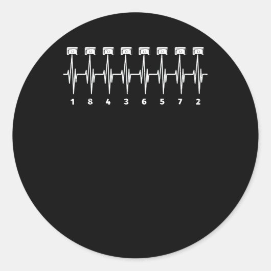 American Muscle V 8自動車エンジン18436572ハートビート ラウンドシール (正面)