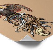 American native indians dreamcatcher ポスター (角)
