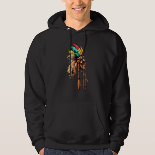 American Native  Proud Native American Indigenous パーカ (正面)