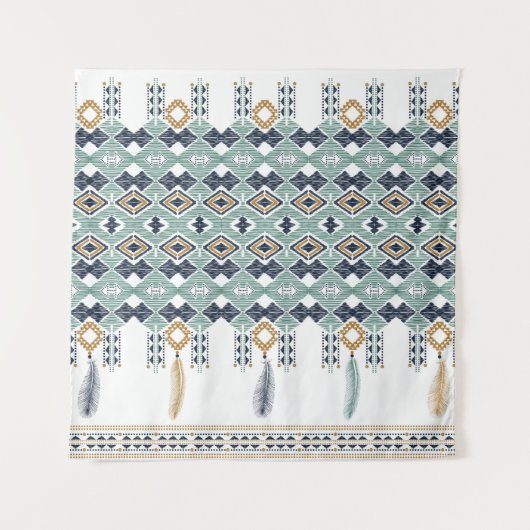 American north indian geometry seamless border. Na タペストリー (正面)