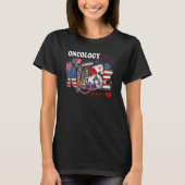 American Oncology Nurse 4th of July Nurse Stethosc Tシャツ (正面)